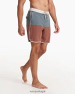 bloco de textura de linho lago avelã calção de cruzeiro homens Vuori 68NJ8J784 roupas - Image 4