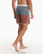 bloco de textura de linho lago avelã calção de cruzeiro homens Vuori 68NJ8J784 roupas - Image 6