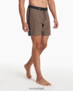 cinza calção de banho de pico homens Vuori 68NJ8J789 roupas - Image 3