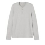 cinza claro claro manga longa facilidade performance henley homens Vuori 68NJ8J544 roupas