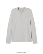 cinza claro claro manga longa facilidade performance henley homens Vuori 68NJ8J544 roupas