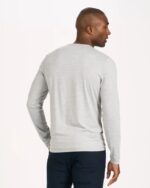 cinza claro claro manga longa facilidade performance henley homens Vuori 68NJ8J544 roupas - Image 3
