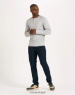 cinza claro claro manga longa facilidade performance henley homens Vuori 68NJ8J544 roupas - Image 4