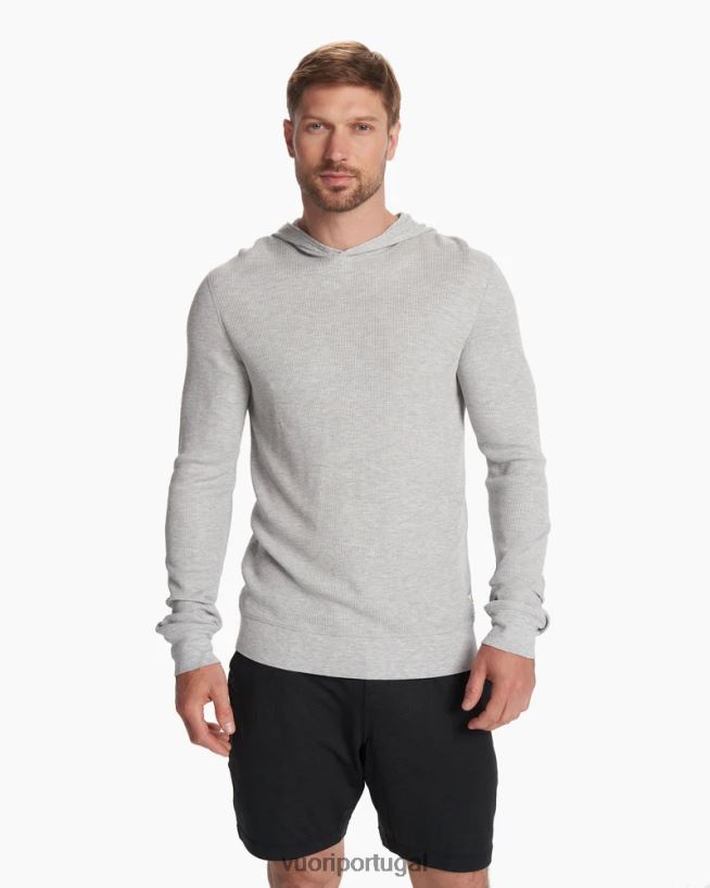 cinza claro claro moletom com capuz waffle homens Vuori 68NJ8J630 roupas - Image 2