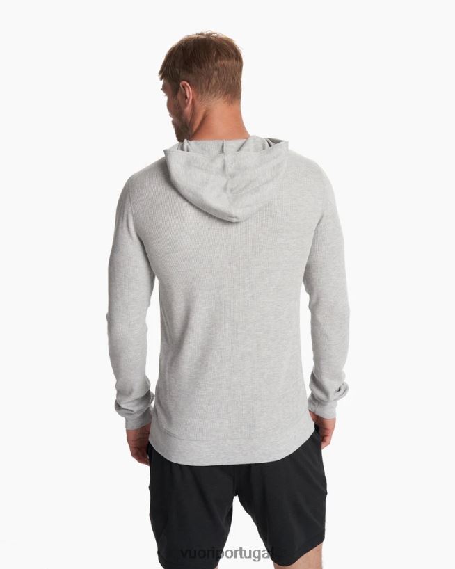 cinza claro claro moletom com capuz waffle homens Vuori 68NJ8J630 roupas - Image 3
