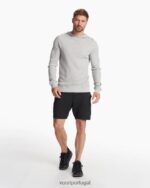 cinza claro claro moletom com capuz waffle homens Vuori 68NJ8J630 roupas - Image 4