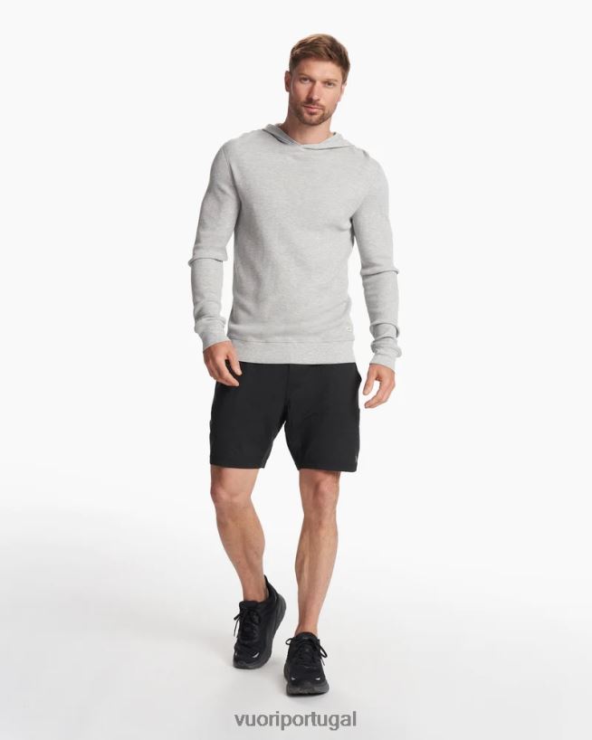 cinza claro claro moletom com capuz waffle homens Vuori 68NJ8J630 roupas - Image 4