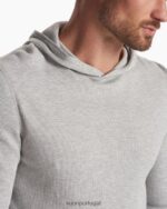 cinza claro claro moletom com capuz waffle homens Vuori 68NJ8J630 roupas - Image 5