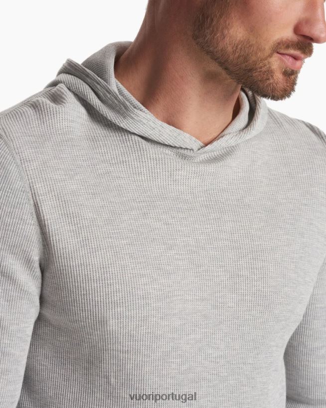 cinza claro claro moletom com capuz waffle homens Vuori 68NJ8J630 roupas - Image 5