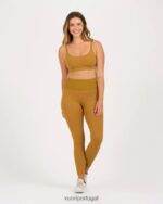 dourado escuro legging estúdio costela mulheres Vuori 68NJ8J285 roupas - Image 6