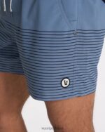 faixa azul claro core curto 5" homens Vuori 68NJ8J671 roupas - Image 3
