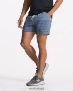 faixa azul claro core curto 5" homens Vuori 68NJ8J671 roupas - Image 4