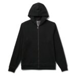 lavado de preto moletom com zíper waffle de desempenho homens Vuori 68NJ8J613 roupas