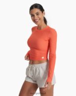 mamão light tripulação de dunas de manga comprida mulheres Vuori 68NJ8J147 roupas - Image 2