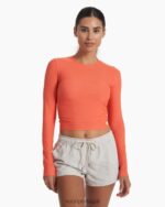 mamão light tripulação de dunas de manga comprida mulheres Vuori 68NJ8J147 roupas