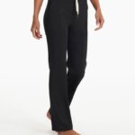 preto calça flare com perna larga halo mulheres Vuori 68NJ8J326 roupas