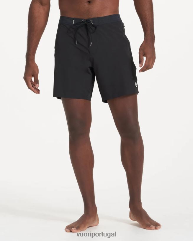 preto calção de banho de pico homens Vuori 68NJ8J786 roupas - Image 2
