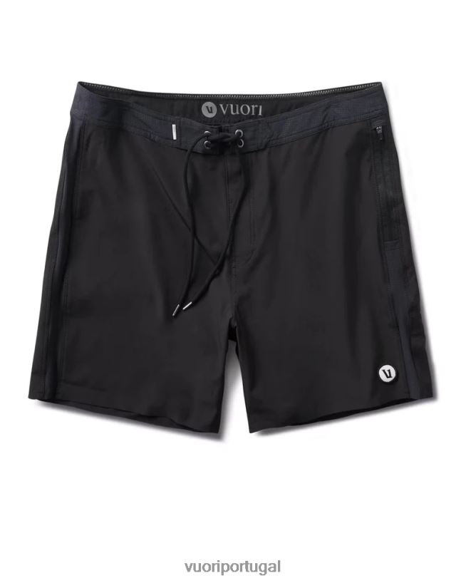 preto calção de banho de pico homens Vuori 68NJ8J786 roupas - Image 1
