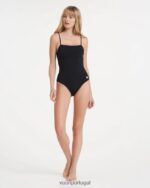 preto duna uma peça mulheres Vuori 68NJ8J381 roupas - Image 2