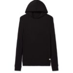 preto moletom com capuz waffle homens Vuori 68NJ8J631 roupas