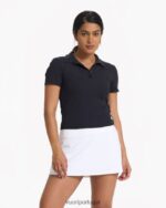 preto polo mudra ajustada mulheres Vuori 68NJ8J89 roupas