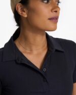 preto polo mudra ajustada mulheres Vuori 68NJ8J89 roupas - Image 3