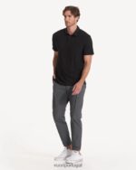 preto polo tech strato homens Vuori 68NJ8J490 roupas - Image 6