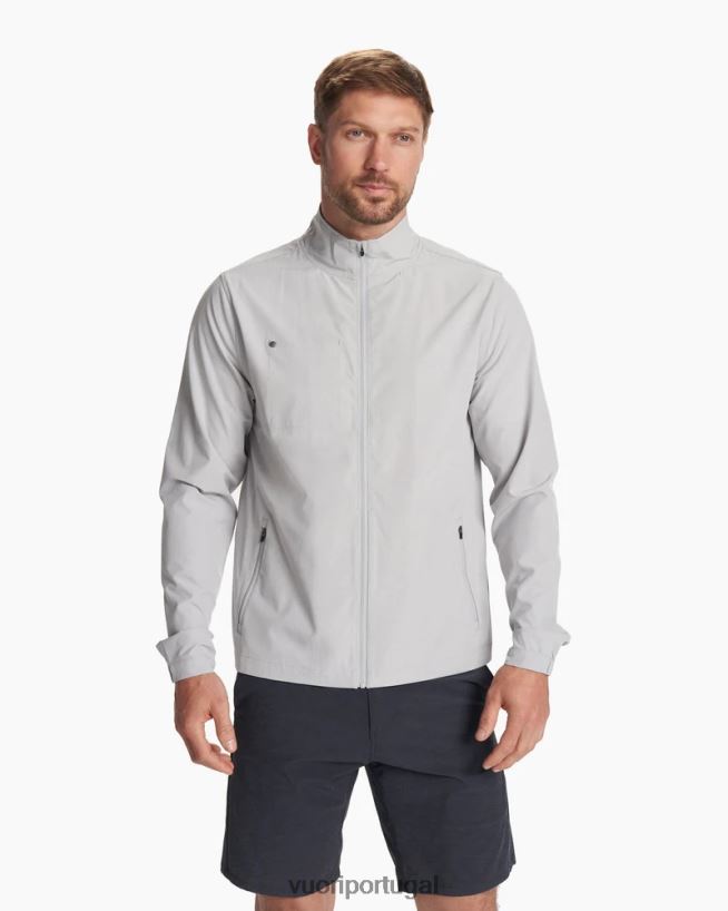 textura de linho platinado jaqueta de corrida de risco homens Vuori 68NJ8J596 roupas - Image 2
