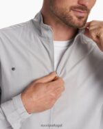 textura de linho platinado jaqueta de corrida de risco homens Vuori 68NJ8J596 roupas - Image 3
