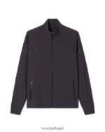 textura de linho preto jaqueta de corrida de risco homens Vuori 68NJ8J614 roupas