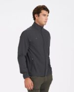 textura de linho preto jaqueta de corrida de risco homens Vuori 68NJ8J614 roupas - Image 4