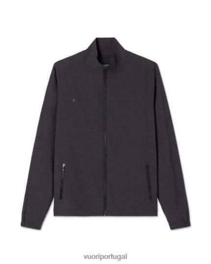 textura de linho preto jaqueta de corrida de risco homens Vuori 68NJ8J614 roupas