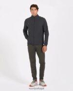 textura de linho preto jaqueta de corrida de risco homens Vuori 68NJ8J614 roupas - Image 6
