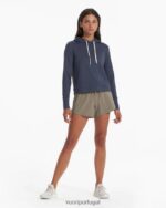 urze azul moletom com capuz halo essencial mulheres Vuori 68NJ8J142 roupas - Image 4