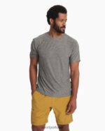 urze cinza camiseta strato tech homens Vuori 68NJ8J466 roupas - Image 2