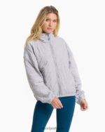 urze cinza claro jaqueta com isolamento halo mulheres Vuori 68NJ8J151 roupas - Image 2