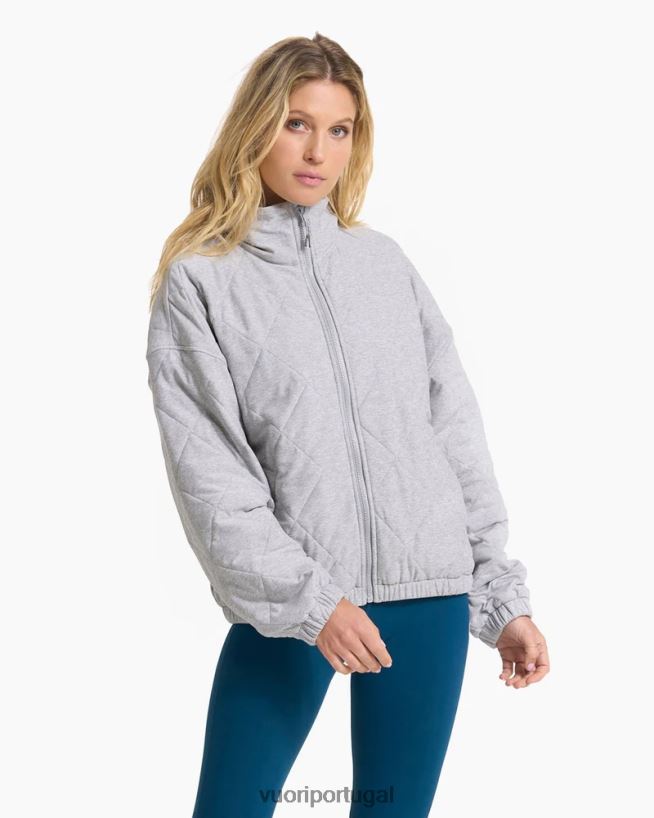 urze cinza claro jaqueta com isolamento halo mulheres Vuori 68NJ8J151 roupas - Image 2