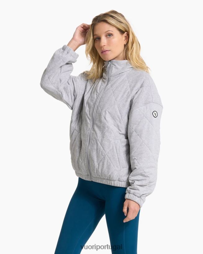 urze cinza claro jaqueta com isolamento halo mulheres Vuori 68NJ8J151 roupas - Image 3