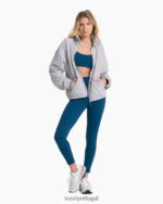 urze cinza claro jaqueta com isolamento halo mulheres Vuori 68NJ8J151 roupas - Image 4
