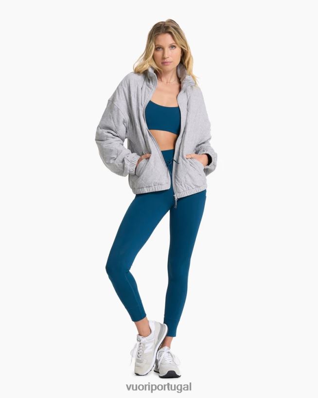 urze cinza claro jaqueta com isolamento halo mulheres Vuori 68NJ8J151 roupas - Image 4
