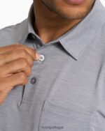 urze cinza polo zéfiro homens Vuori 68NJ8J524 roupas - Image 3