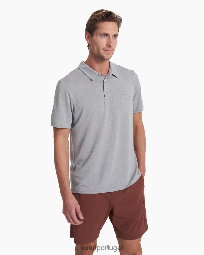 urze de aço polo em sarja tricotada homens Vuori 68NJ8J513 roupas - Image 3