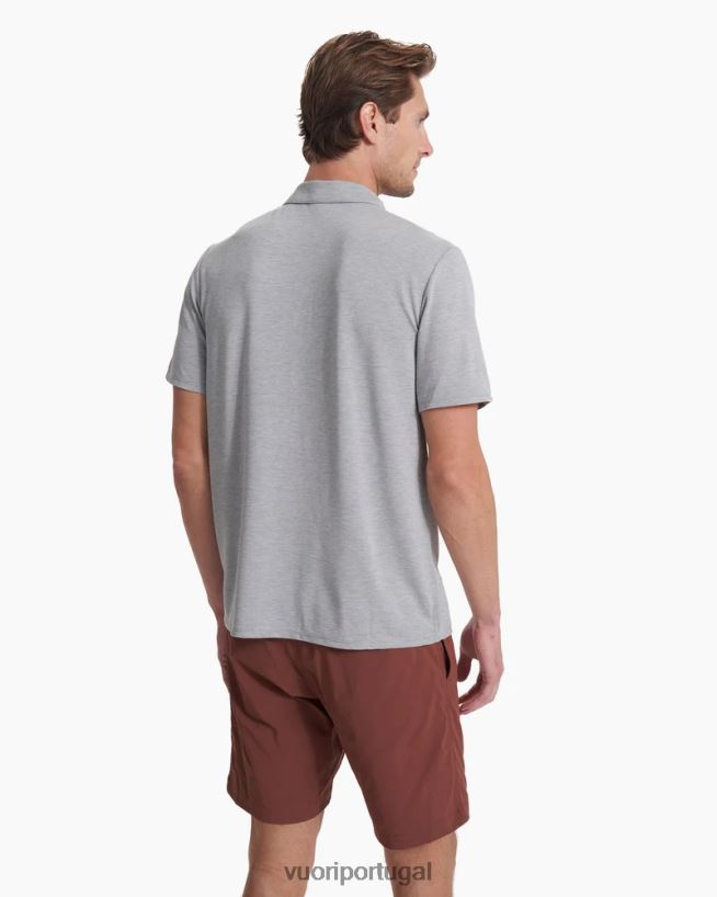 urze de aço polo em sarja tricotada homens Vuori 68NJ8J513 roupas - Image 4