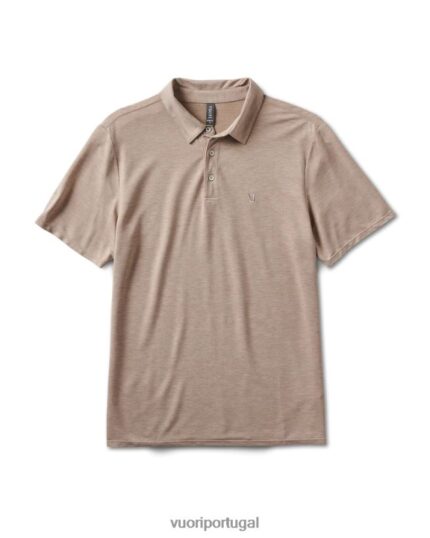 urze de camelo polo em sarja tricotada homens Vuori 68NJ8J500 roupas