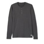 urze de carvão manga longa facilidade performance henley homens Vuori 68NJ8J543 roupas