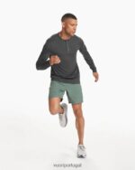urze de carvão manga longa facilidade performance henley homens Vuori 68NJ8J543 roupas - Image 6