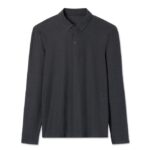 urze de carvão polo strato tech manga longa homens Vuori 68NJ8J533 roupas