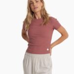 urze de jacarandá camiseta ajustada mudra mulheres Vuori 68NJ8J87 roupas