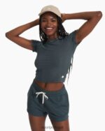 urze de pedra camiseta ajustada mudra mulheres Vuori 68NJ8J86 roupas - Image 2