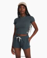 urze de pedra camiseta ajustada mudra mulheres Vuori 68NJ8J86 roupas